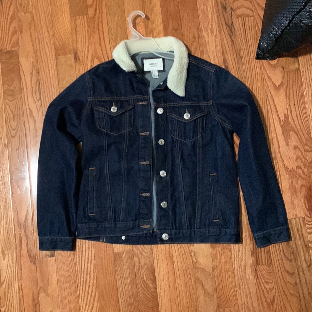 dark wash Forever 21 jean jacket